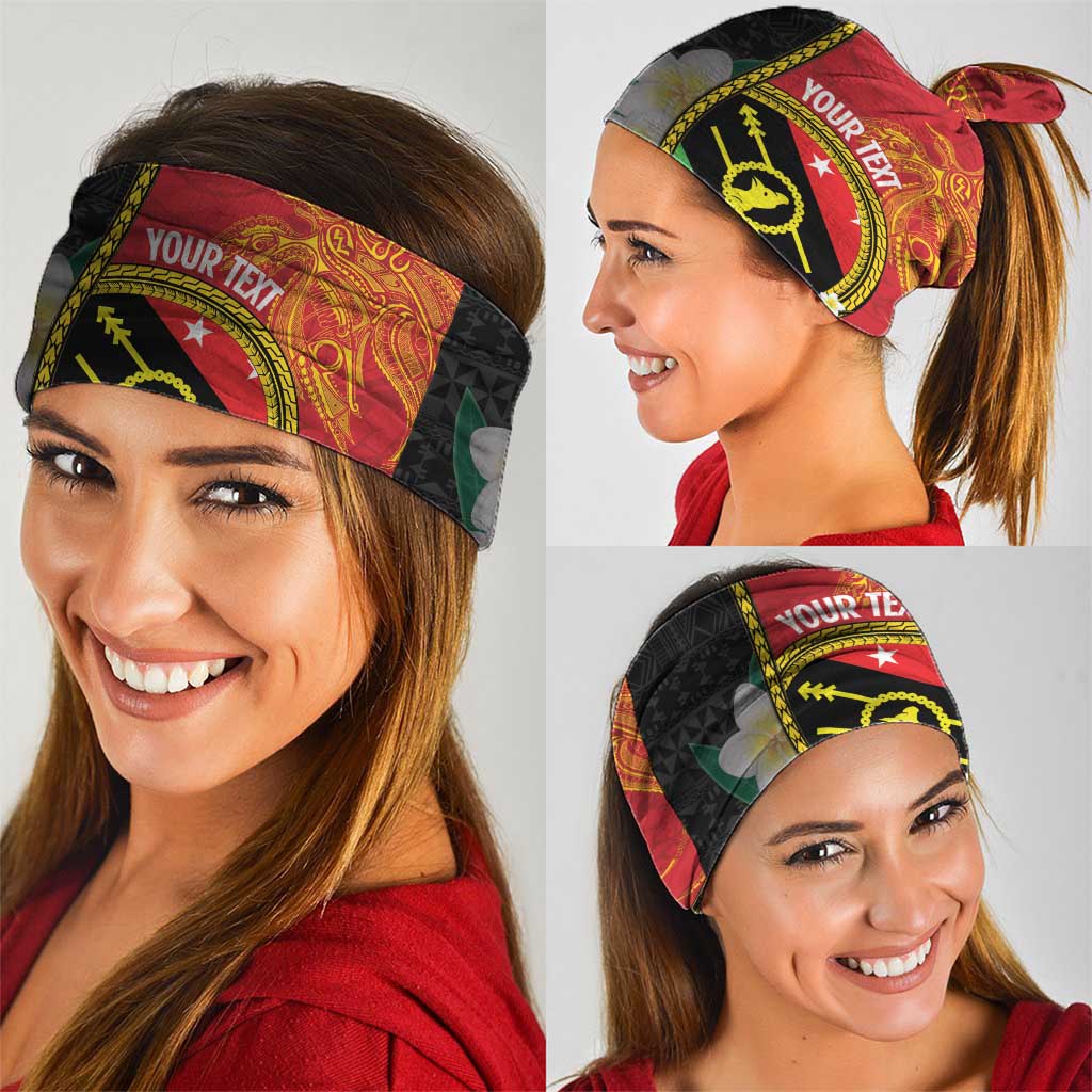 PNG Sauten Hailans Neck Gaiter Papua New Guinea Plumeria Melanesian Pattern LT14