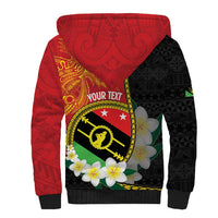 Personalised PNG Sauten Hailans Sherpa Hoodie Papua New Guinea Plumeria Melanesian Pattern LT14 - Polynesian Pride