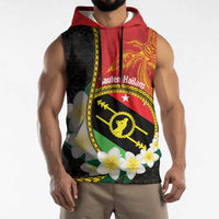 Personalised PNG Sauten Hailans Sleeveless Hoodie Papua New Guinea Plumeria Melanesian Pattern LT14 - Polynesian Pride
