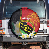 Personalised PNG Sauten Hailans Spare Tire Cover Papua New Guinea Plumeria Melanesian Pattern LT14 Red - Polynesian Pride