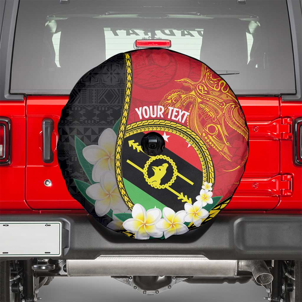 Personalised PNG Sauten Hailans Spare Tire Cover Papua New Guinea Plumeria Melanesian Pattern LT14 - Polynesian Pride