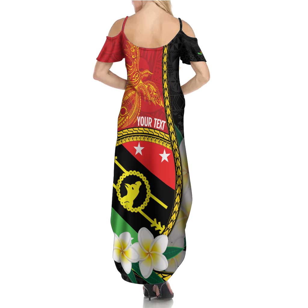 Personalised PNG Sauten Hailans Summer Maxi Dress Papua New Guinea Plumeria Melanesian Pattern LT14 - Polynesian Pride