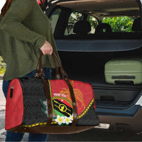 Personalised PNG Sauten Hailans Travel Bag Papua New Guinea Plumeria Melanesian Pattern LT14 - Polynesian Pride