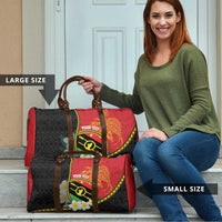 Personalised PNG Sauten Hailans Travel Bag Papua New Guinea Plumeria Melanesian Pattern LT14 - Polynesian Pride