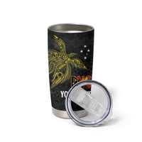 Personalised PNG Sauten Hailans Tumbler Cup Papua New Guinea Plumeria Melanesian Pattern LT14 - Polynesian Pride