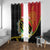 Personalised PNG Sauten Hailans Window Curtain Papua New Guinea Plumeria Melanesian Pattern - Polynesian Pride