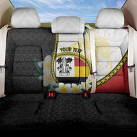 Personalised PNG Madang Provins Back Car Seat Cover Papua New Guinea Plumeria Melanesian Pattern LT14 One Size White - Polynesian Pride