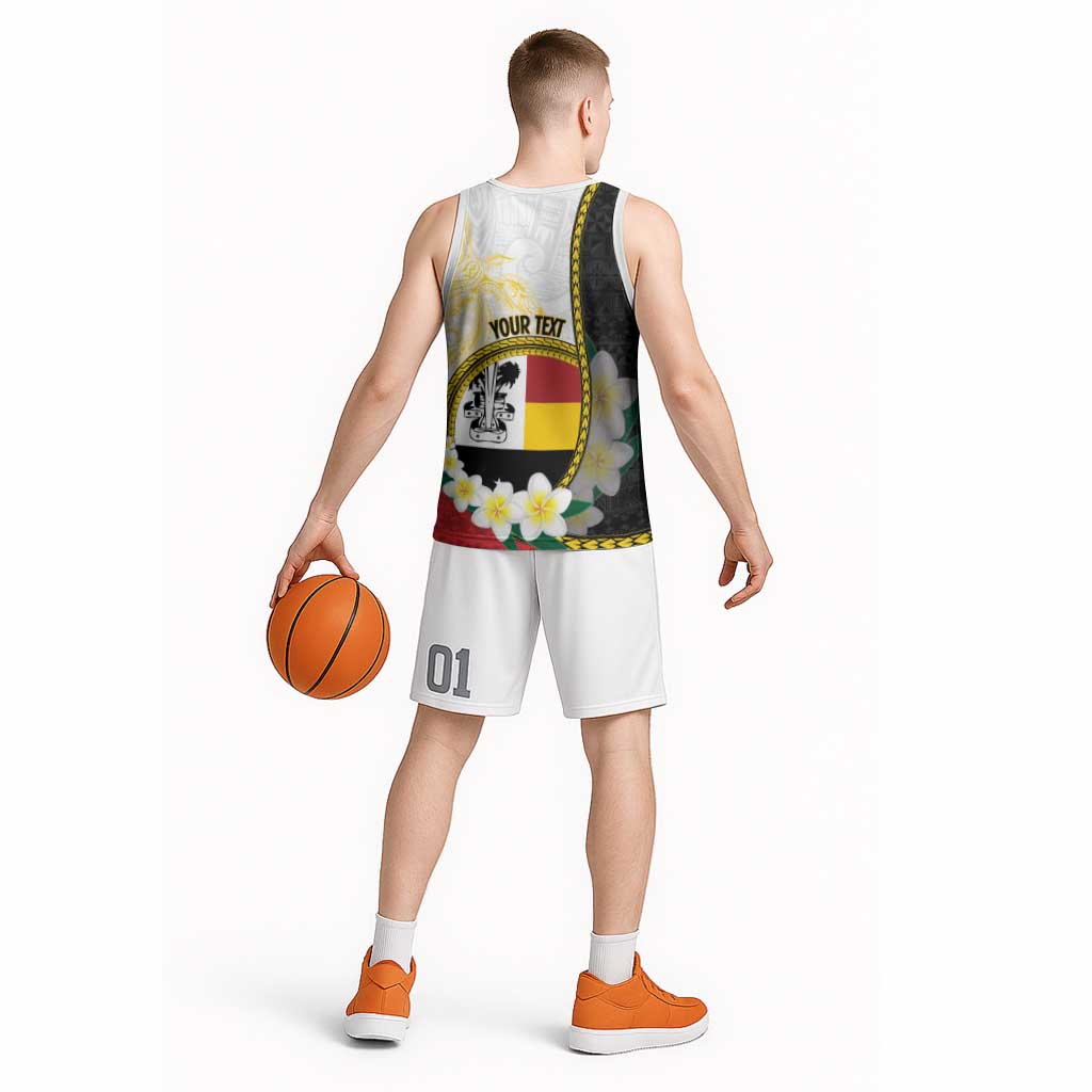 Personalised PNG Madang Provins Basketball Jersey Papua New Guinea Plumeria Melanesian Pattern LT14 - Polynesian Pride