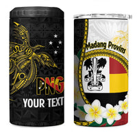 Personalised PNG Madang Provins 4 in 1 Can Cooler Tumbler Papua New Guinea Plumeria Melanesian Pattern LT14 One Size: 16 oz White - Polynesian Pride