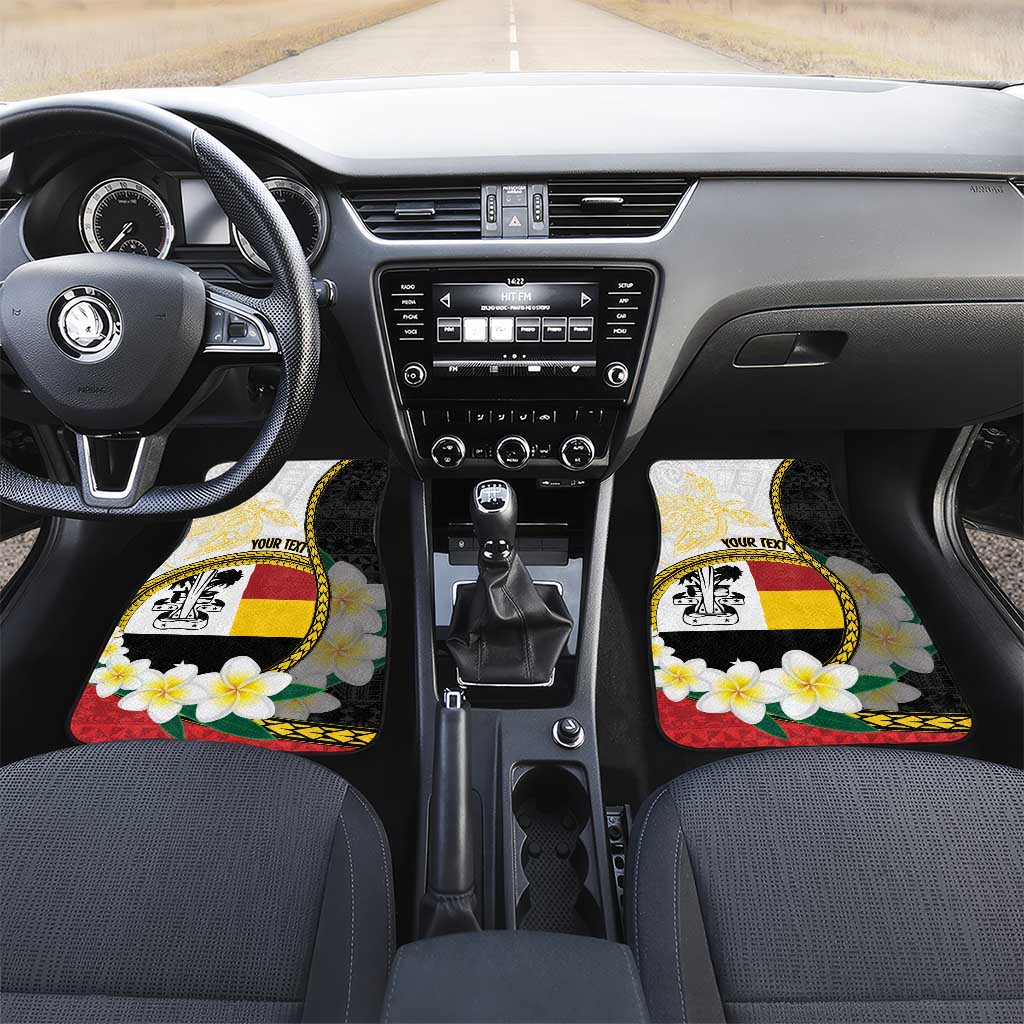 Personalised PNG Madang Provins Car Mats Papua New Guinea Plumeria Melanesian Pattern - Polynesian Pride