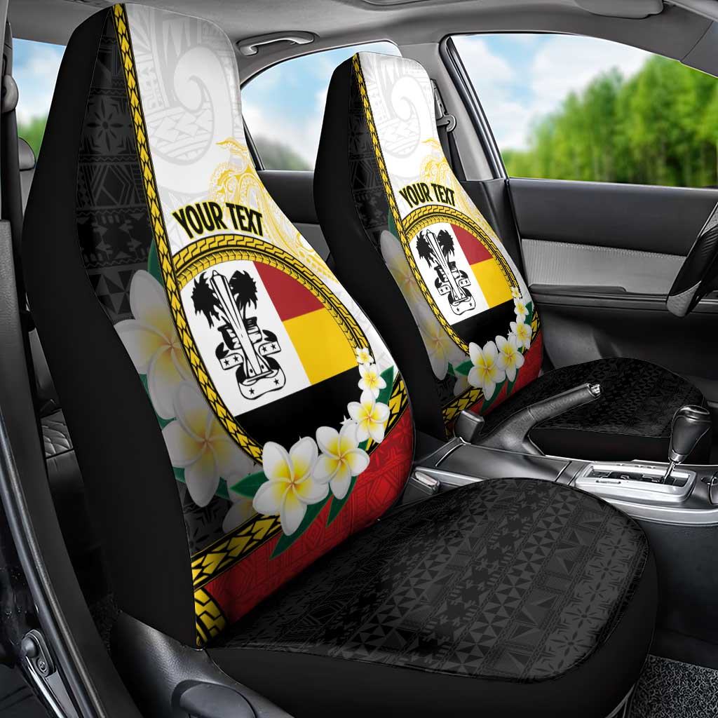 Personalised PNG Madang Provins Car Seat Cover Papua New Guinea Plumeria Melanesian Pattern LT14 - Polynesian Pride