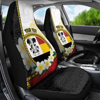 Personalised PNG Madang Provins Car Seat Cover Papua New Guinea Plumeria Melanesian Pattern LT14 - Polynesian Pride
