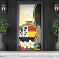 Personalised PNG Madang Provins Door Cover Papua New Guinea Plumeria Melanesian Pattern LT14 - Polynesian Pride