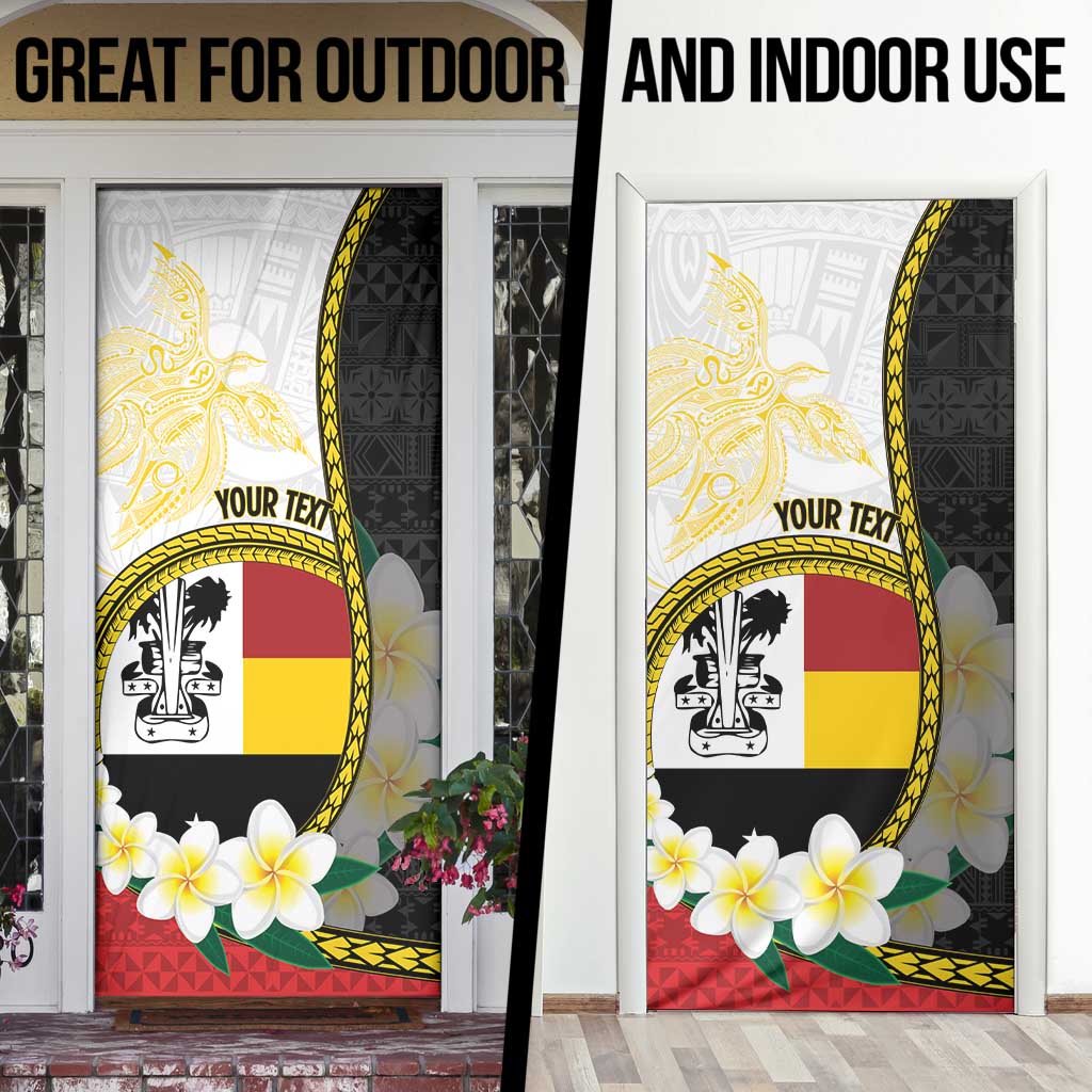 Personalised PNG Madang Provins Door Cover Papua New Guinea Plumeria Melanesian Pattern LT14 - Polynesian Pride