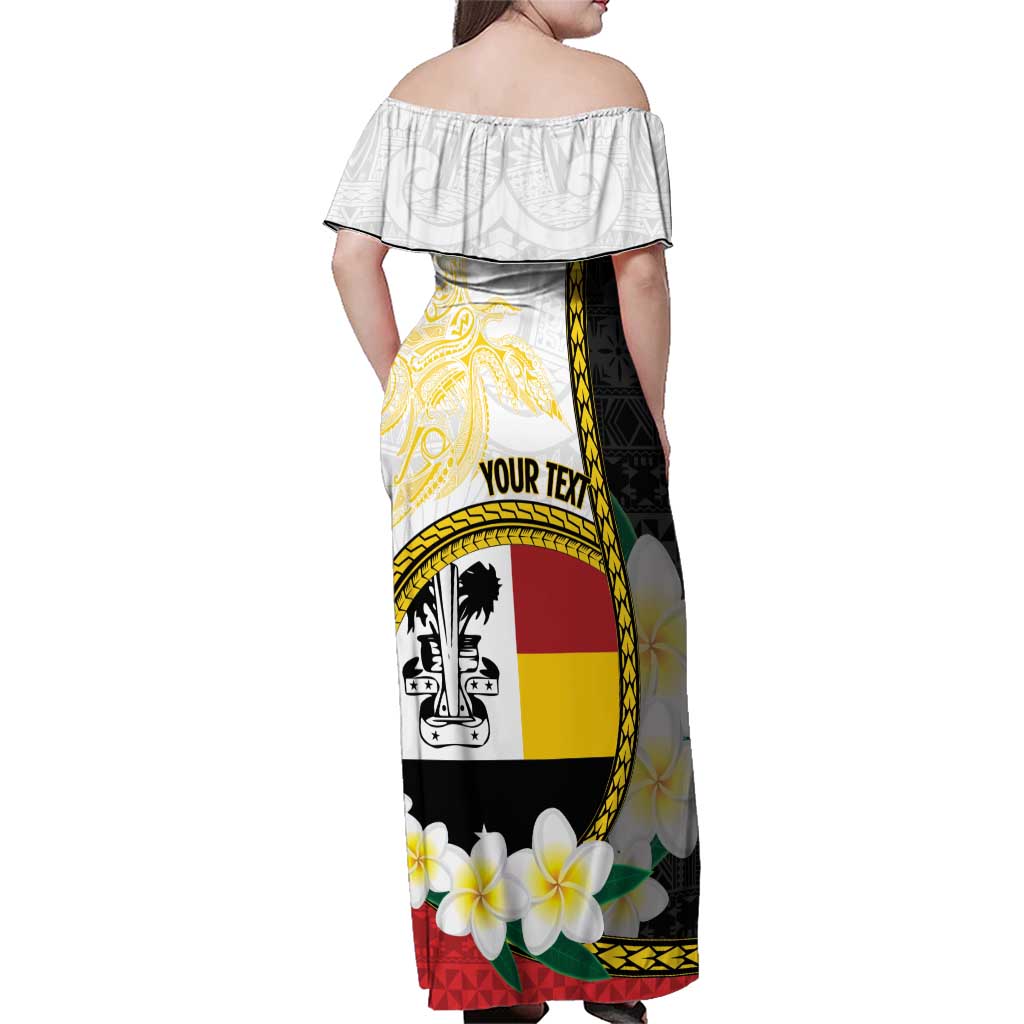 Personalised PNG Madang Provins Family Matching Off Shoulder Maxi Dress and Hawaiian Shirt Papua New Guinea Plumeria Melanesian Pattern LT14 - Polynesian Pride