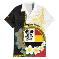 Personalised PNG Madang Provins Family Matching Puletasi and Hawaiian Shirt Papua New Guinea Plumeria Melanesian Pattern LT14 Dad's Shirt - Short Sleeve White - Polynesian Pride