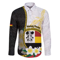 Personalised PNG Madang Provins Family Matching Short Sleeve Bodycon Dress and Hawaiian Shirt Papua New Guinea Plumeria Melanesian Pattern LT14 Dad's Shirt - Long Sleeve White - Polynesian Pride