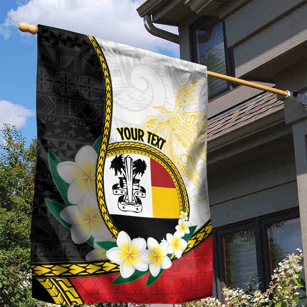 Personalised PNG Madang Provins Garden Flag Papua New Guinea Plumeria Melanesian Pattern LT14 - Polynesian Pride