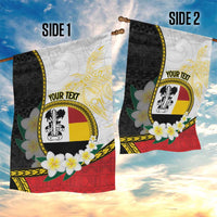 Personalised PNG Madang Provins Garden Flag Papua New Guinea Plumeria Melanesian Pattern LT14 - Polynesian Pride