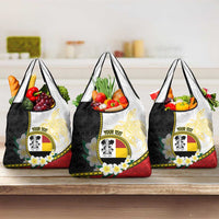 Personalised PNG Madang Provins Grocery Bag Papua New Guinea Plumeria Melanesian Pattern LT14 3-pack One Size White - Polynesian Pride