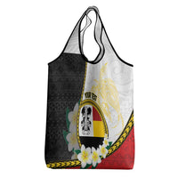 Personalised PNG Madang Provins Grocery Bag Papua New Guinea Plumeria Melanesian Pattern LT14 - Polynesian Pride