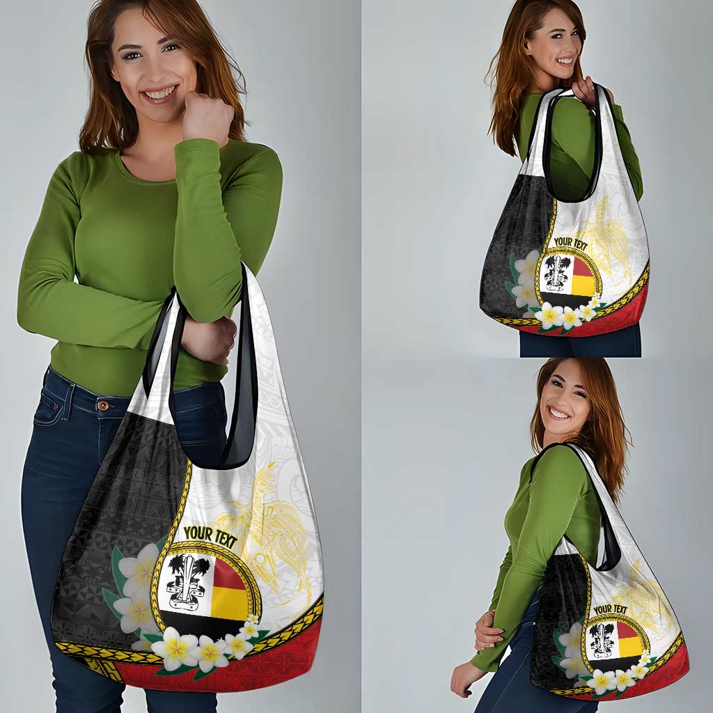 Personalised PNG Madang Provins Grocery Bag Papua New Guinea Plumeria Melanesian Pattern LT14 - Polynesian Pride