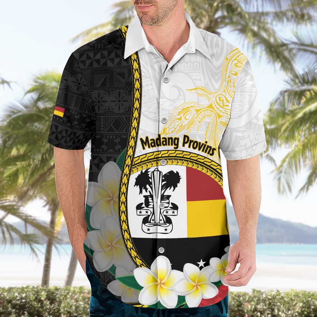 Personalised PNG Madang Provins Hawaiian Shirt Papua New Guinea Plumeria Melanesian Pattern LT14 - Polynesian Pride