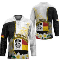 Personalised PNG Madang Provins Hockey Jersey Papua New Guinea Plumeria Melanesian Pattern LT14 - Polynesian Pride