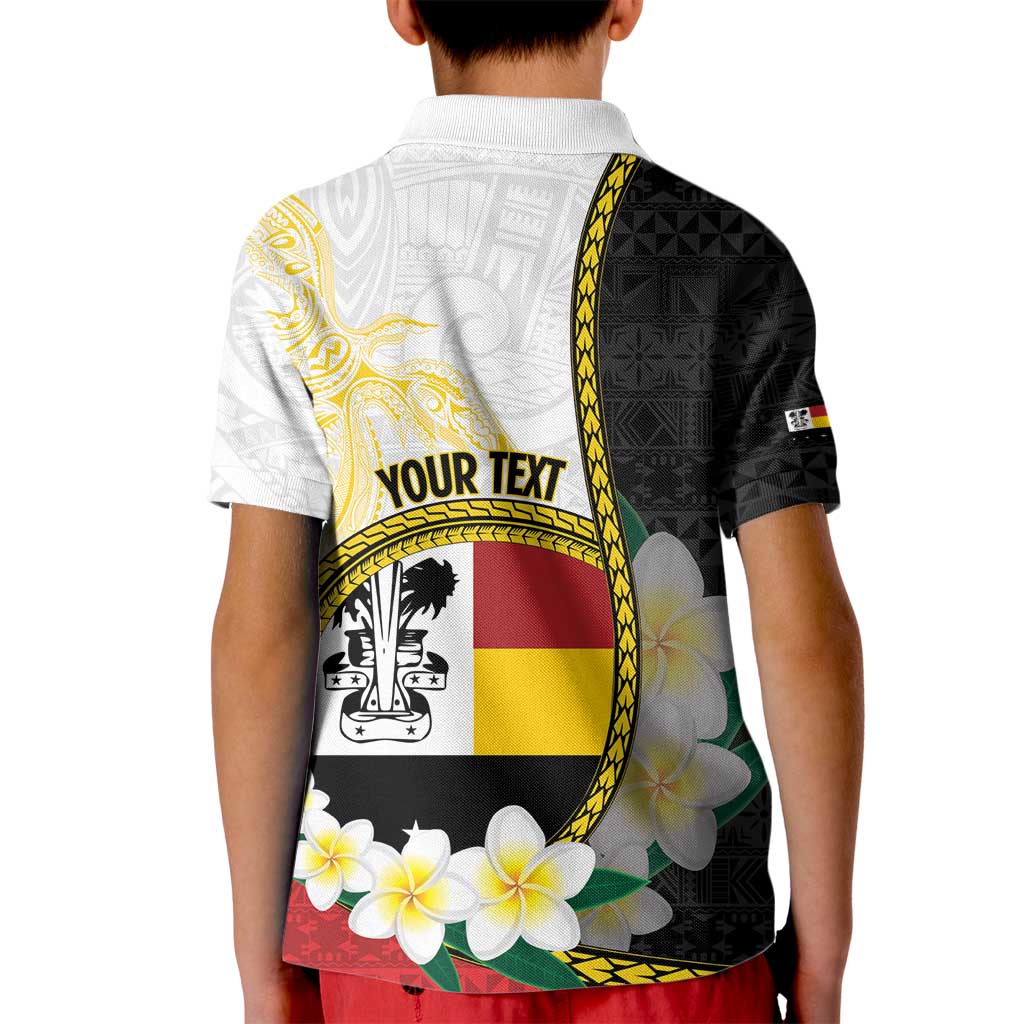 Personalised PNG Madang Provins Kid Polo Shirt Papua New Guinea Plumeria Melanesian Pattern LT14 - Polynesian Pride