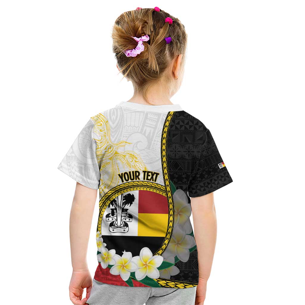 Personalised PNG Madang Provins Kid T Shirt Papua New Guinea Plumeria Melanesian Pattern LT14 - Polynesian Pride