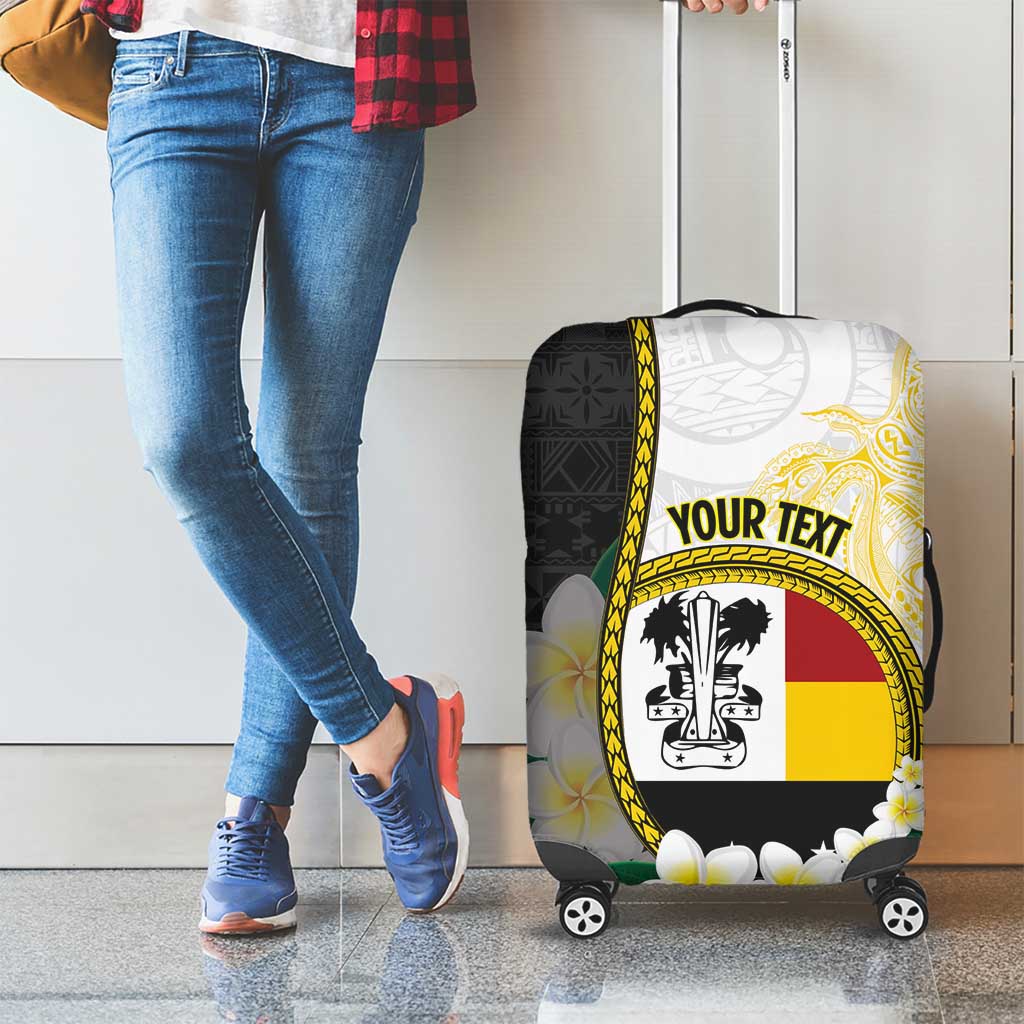 Personalised PNG Madang Provins Luggage Cover Papua New Guinea Plumeria Melanesian Pattern LT14 - Polynesian Pride
