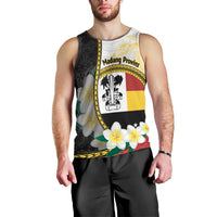 Personalised PNG Madang Provins Men Tank Top Papua New Guinea Plumeria Melanesian Pattern LT14 - Polynesian Pride