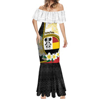 Personalised PNG Madang Provins Mermaid Dress Papua New Guinea Plumeria Melanesian Pattern LT14 - Polynesian Pride