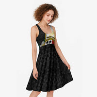 Personalised PNG Madang Provins Midi Dress Papua New Guinea Plumeria Melanesian Pattern LT14 - Polynesian Pride