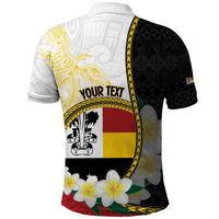 Personalised PNG Madang Provins Polo Shirt Papua New Guinea Plumeria Melanesian Pattern LT14 - Polynesian Pride