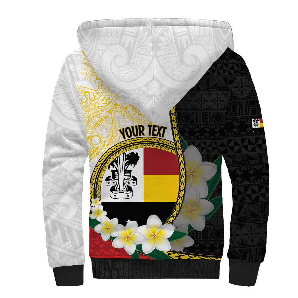 Personalised PNG Madang Provins Sherpa Hoodie Papua New Guinea Plumeria Melanesian Pattern LT14 - Polynesian Pride