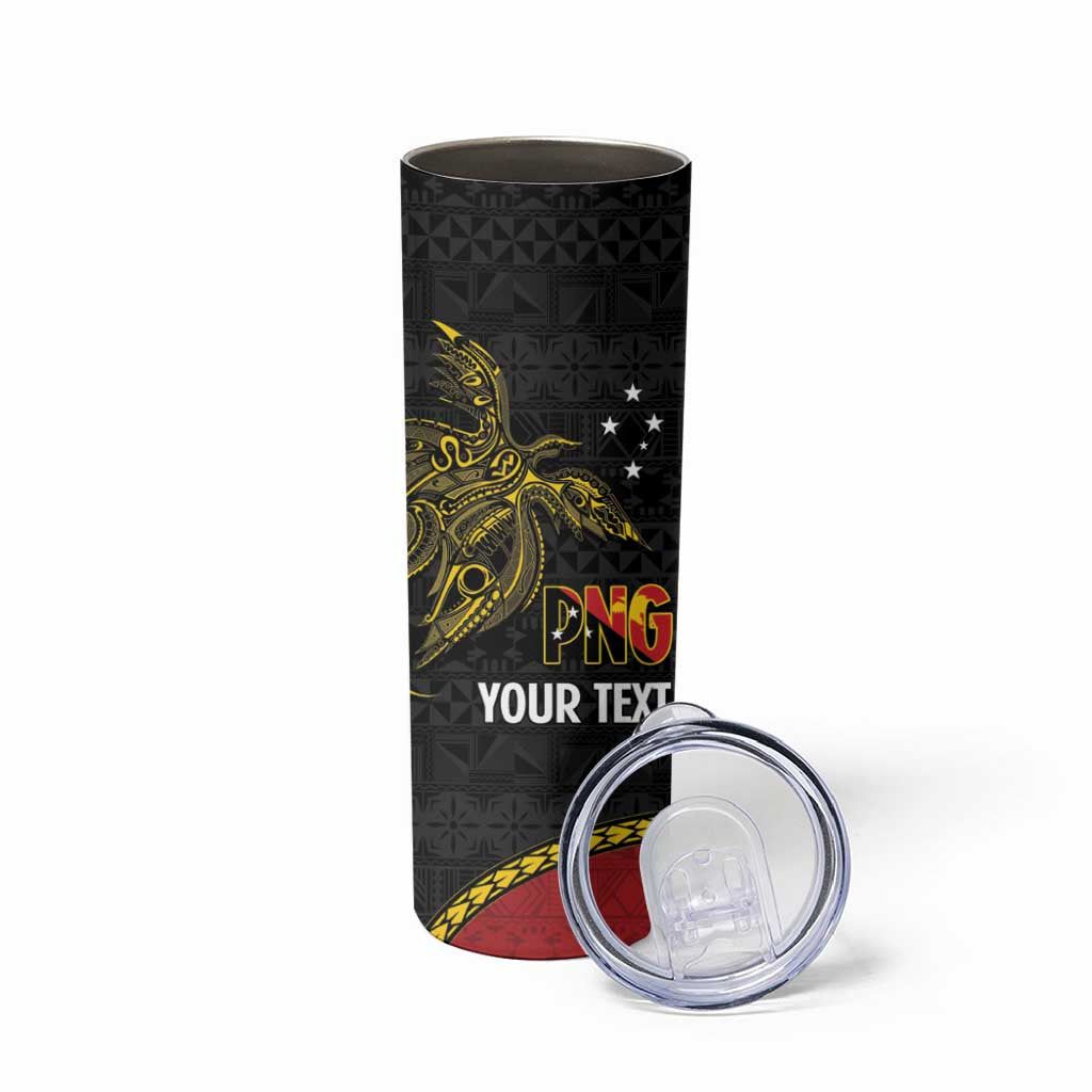 Personalised PNG Madang Provins Skinny Tumbler Papua New Guinea Plumeria Melanesian Pattern LT14 - Polynesian Pride