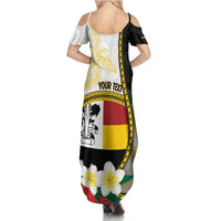Personalised PNG Madang Provins Summer Maxi Dress Papua New Guinea Plumeria Melanesian Pattern LT14 - Polynesian Pride