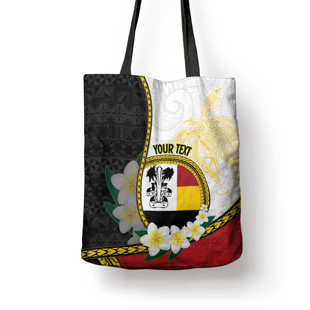 Personalised PNG Madang Provins Tote Bag Papua New Guinea Plumeria Melanesian Pattern LT14 - Polynesian Pride