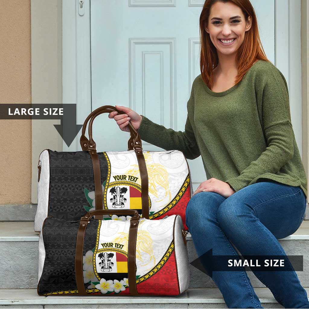 Personalised PNG Madang Provins Travel Bag Papua New Guinea Plumeria Melanesian Pattern LT14 - Polynesian Pride