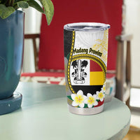 Personalised PNG Madang Provins Tumbler Cup Papua New Guinea Plumeria Melanesian Pattern LT14 - Polynesian Pride