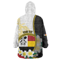 Personalised PNG Madang Provins Wearable Blanket Hoodie Papua New Guinea Plumeria Melanesian Pattern LT14 - Polynesian Pride
