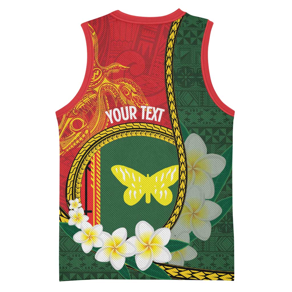 Personalised PNG Oro Provins Basketball Jersey Papua New Guinea Plumeria Melanesian Pattern LT14 - Polynesian Pride