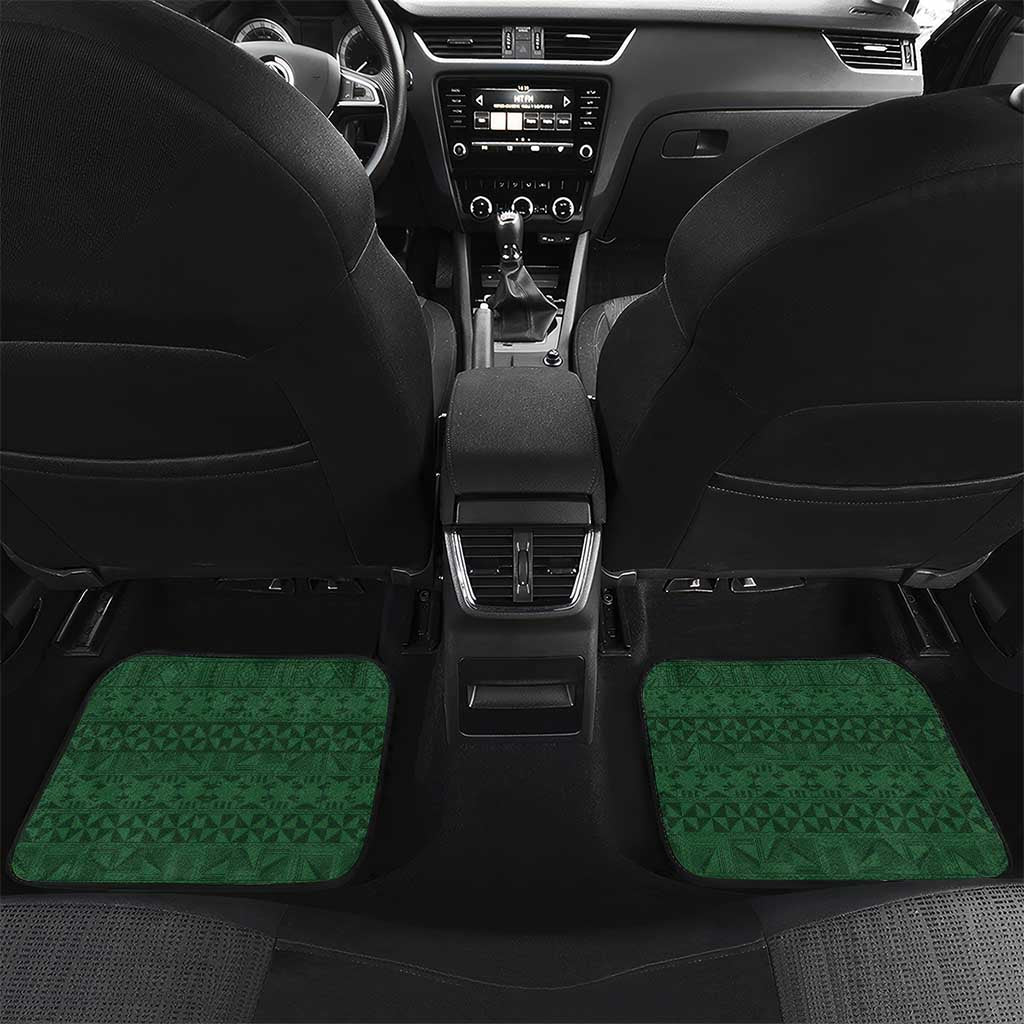 Personalised PNG Oro Provins Car Mats Papua New Guinea Plumeria Melanesian Pattern - Polynesian Pride