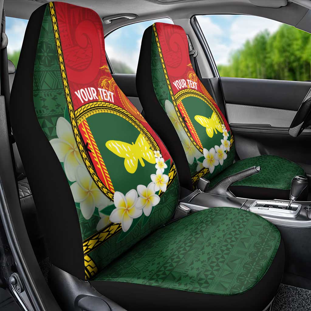 Personalised PNG Oro Provins Car Seat Cover Papua New Guinea Plumeria Melanesian Pattern LT14 - Polynesian Pride
