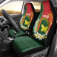 Personalised PNG Oro Provins Car Seat Cover Papua New Guinea Plumeria Melanesian Pattern LT14 - Polynesian Pride