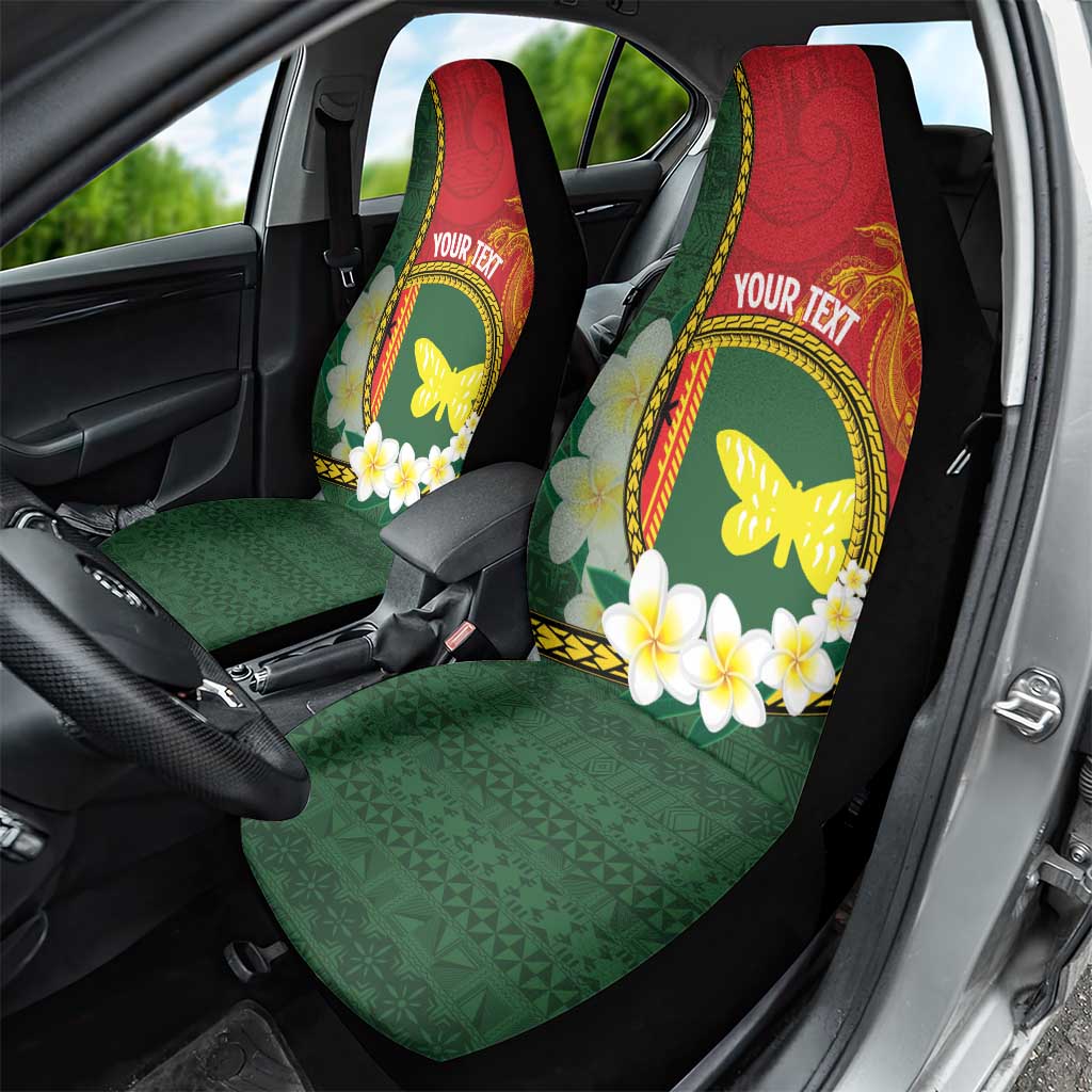 Personalised PNG Oro Provins Car Seat Cover Papua New Guinea Plumeria Melanesian Pattern LT14 - Polynesian Pride