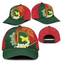 PNG Oro Provins Classic Cap Papua New Guinea Plumeria Melanesian Pattern - Polynesian Pride