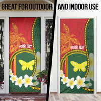 Personalised PNG Oro Provins Door Cover Papua New Guinea Plumeria Melanesian Pattern LT14 - Polynesian Pride