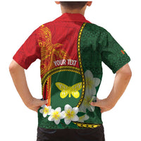 Personalised PNG Oro Provins Family Matching Mermaid Dress and Hawaiian Shirt Papua New Guinea Plumeria Melanesian Pattern LT14 - Polynesian Pride